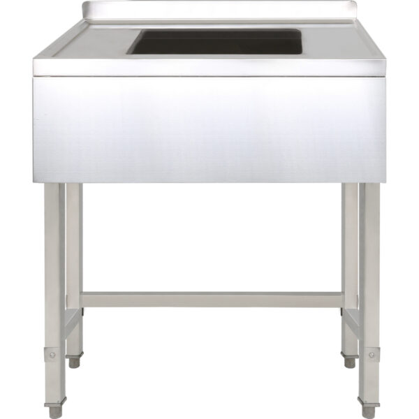 Komercijas izlietne Nerūsējošs tērauds 800x700x900mm 1 bļoda Aizsargslānis 50mm | Adexa DSE8070