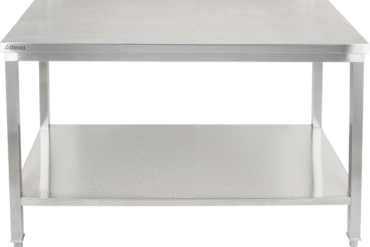 Darba galds ar apakšplauktu 304 nerūsējošais tērauds Piemērots ārpus telpām 1500x600x900mm | Adexa Elite ET260150