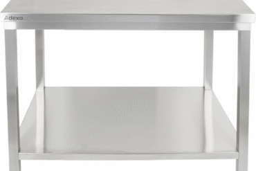 Premium darba galds ar apakšējo plauktu 304 nerūsējošais tērauds piemērots ārā 800x600x900mm | Adexa Elite ET26080