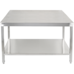 Premium darba galds ar apakšplauktu 304 nerūsējošais tērauds piemērots lietošanai ārpus telpām 1500x700x900mm | Adexa Elite ET270150