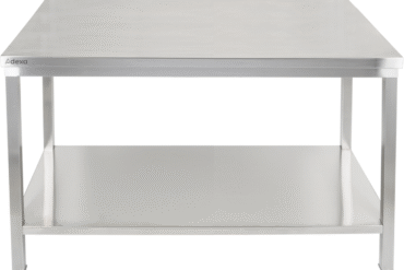 Premium darba galds ar apakšplauktu 304 nerūsējošais tērauds piemērots lietošanai ārpus telpām 1500x700x900mm | Adexa Elite ET270150