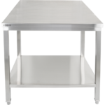 Augstākās kvalitātes darba galds ar apakšplauktu 304 nerūsējošā tērauda, piemērots lietošanai ārpus telpām 600x700x900mm | Adexa Elite ET27060