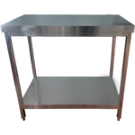 Komerciālais darba galds Ar apakšējo plauktu Nerūsējošais tērauds Kvadrātveida kājas 600x600x900mm | Adexa QNH1174 - Image 3