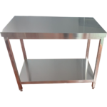 Komerciālais darba galds Ar apakšējo plauktu Nerūsējošais tērauds Kvadrātveida kājas 600x600x900mm | Adexa QNH1174 - Image 4