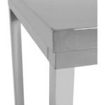 Darba galds Ar aizmugures paneli Nerūsējošais tērauds Bez apakšējā plaukta 400x600x900mm | Adexa SWTB6040B - Image 3