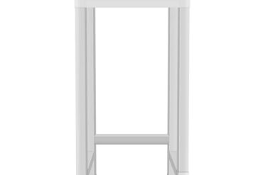 Darba galds Ar aizmugures paneli Nerūsējošais tērauds Bez apakšējā plaukta 400x600x900mm | Adexa SWTB6040B