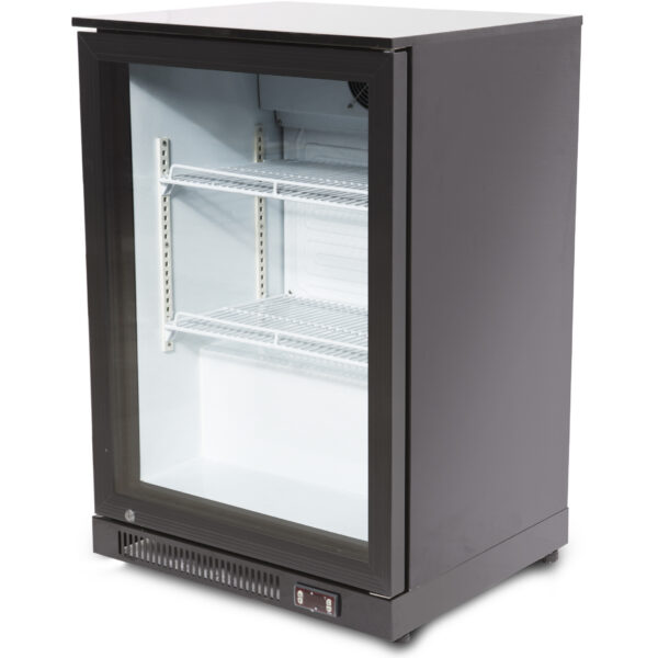 Aizmugures joslas dzesētājs ar 1 eņģu durvīm 128 litri Melns | Adexa BC01PP