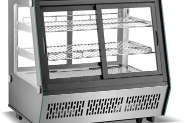 Displeja vitrīna ledusskapis ar priekšējām un aizmugurējām durvīm 120 litri 2 plaukti | Adexa CW1201