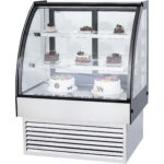 Komerciālais kūku letes noapaļots priekšgals 2 plaukti 900x700x1200mm Nerūsējošais tērauds un melns | Adexa HL900S2