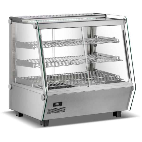 3 līmeņu apsildāmais vitrīna priekšējās un aizmugurējās durvis 120 litri galda virsma | Adexa HW1201