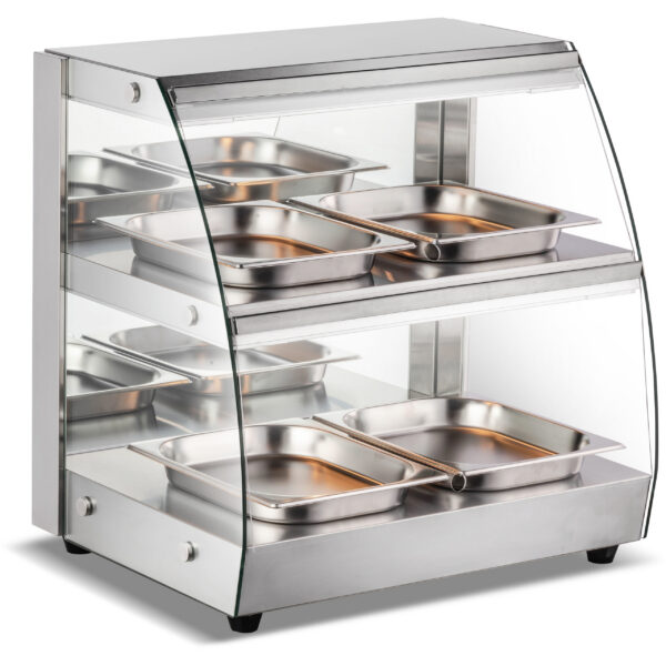 2 līmeņu apsildāma vitrīna 650x464x645mm uz letes | Adexa HW2D2