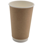 500 gab Kompostējamas kafijas krūzes Vienas sienas 16oz/437ml Kraft | Adexa PCDW16K