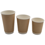 500 gab Kompostējamas kafijas krūzes Dubultsienas 12oz/355ml Kraft | Adexa PCDW12K - Image 2