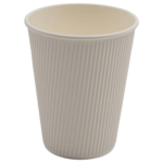 500 gab Kompostējami kafijas krūzītes Viena siena 12oz/355ml Balts | Adexa PCRW12W