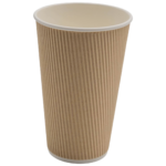 500 gab Kompostējami Kafijas Krūzes Viena siena 16oz/437ml Kraft | Adexa PCRW16K