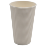 500 gab. Kompostējamas Kafijas Krūzes Viena siena 16oz/437ml Baltas | Adexa PCRW16W