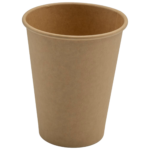 1000 gab. Kompostējamas kafijas krūzes, vienas sienas, 12oz/355ml Kraft | Adexa PCSW12K