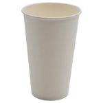 1000 gab Kompostējami Kafijas Krūzītes Viena siena 16oz/437ml Balts | Adexa PCSW16W