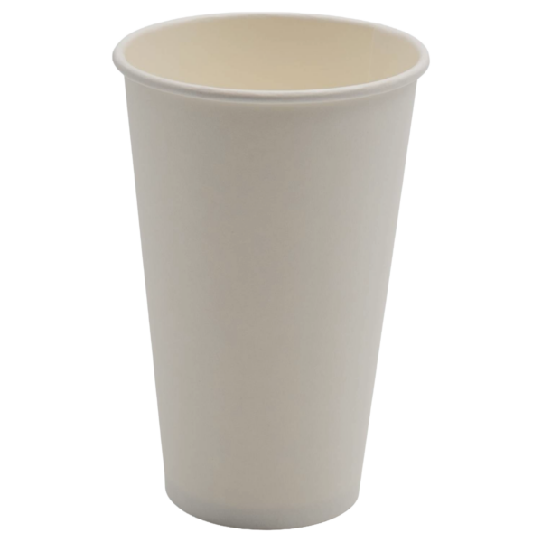 1000 gab Kompostējami Kafijas Krūzītes Viena siena 16oz/437ml Balts | Adexa PCSW16W