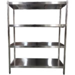 Nerūsējošā tērauda plaukti Apaļas kājas 4 plaukti | Adexa QHRS1505 - Image 3