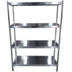 Nerūsējošā tērauda plaukti Apaļas kājas 4 plaukti | Adexa QHRS1505 - Image 5