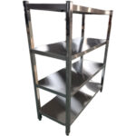 Nerūsējošā tērauda plaukti Kvadrātveida kājas 4 plaukti | Adexa QHSS1805 - Image 4