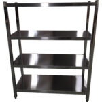 Nerūsējošā tērauda plaukti Kvadrātveida kājas 4 plaukti | Adexa QHSS1805