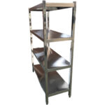 Nerūsējošā tērauda plaukti Kvadrātveida kājas 4 plaukti | Adexa QHSS1805 - Image 2