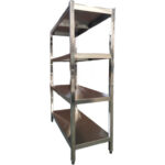 Nerūsējošā tērauda plaukti Kvadrātveida kājas 4 plaukti | Adexa QHSS1805 - Image 5