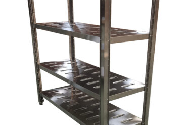 Nerūsējošā tērauda plaukti ar 4 regulējamiem plauktiem ar caurumiem | Adexa QHSSAP1505