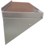 Nerūsējošā tērauda sienas plaukts ar vienu līmeni un āķiem | Adexa QHWSH1530 - Image 2