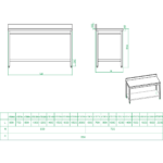 Profesionālais darba galds Nerūsējošais tērauds Apakšējā plaukta Aizmugurējā apmale 600x700x900mm | Adexa THATS67A - Image 2