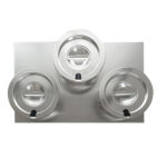 Komerciāls hotpots Bain-Marie GN1/1 3 x 4 litri | Adexa WH706634P - Image 3