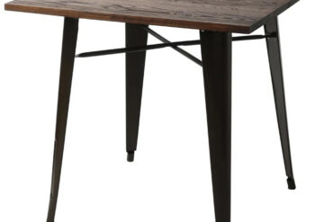 Bistro galds, tumši koka virsma 800x800mm iekšdarbiem | Adexa WW265BD