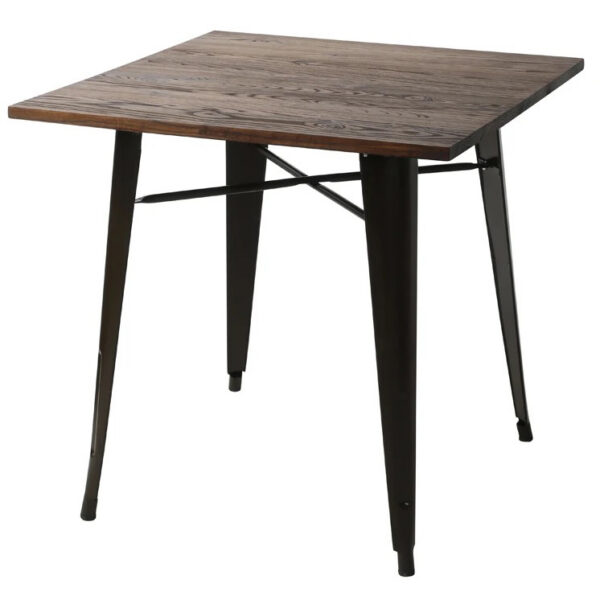 Bistro galds, tumši koka virsma 800x800mm iekšdarbiem | Adexa WW265BD