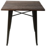 Bistro galds, tumši koka virsma 800x800mm iekšdarbiem | Adexa WW265BD - Image 2