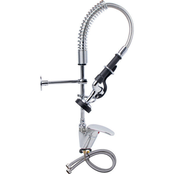 Iepriekšējas skalošanas izsmidzināšanas ierīce Uz galda stiprināma Pacelšanas rokturis Viena atvere Dubultā savienojuma Augstums 550mm Atvere 22mm Nerūsējošais tērauds | Adexa 6801A