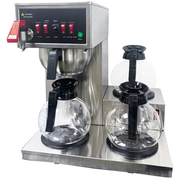 Komerciālā filtra kafijas automāts ar karstā ūdens izsniegšanu Automātiska uzpilde 3 karstās plāksnes | Adexa FRB286