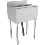 Komerciāls ledus tvertne ar divām plastmasas paplātēm un vāku Nerūsējošais tērauds 30 litri | Adexa CIBT1924