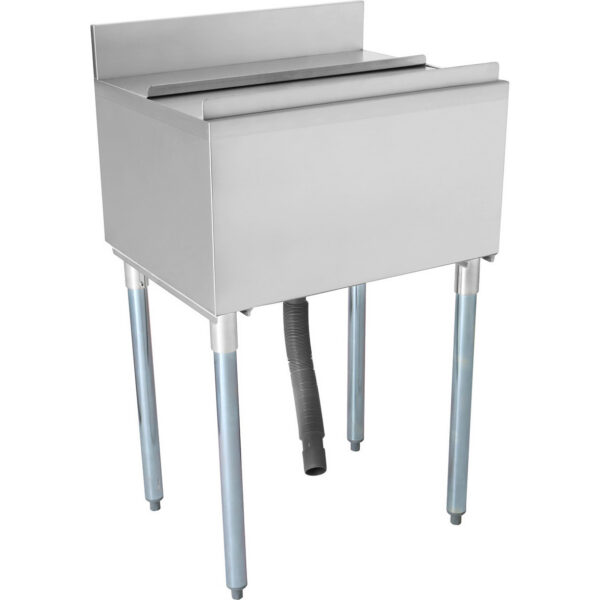 Komerciāls ledus tvertne ar divām plastmasas paplātēm un vāku Nerūsējošais tērauds 30 litri | Adexa CIBT1924