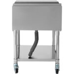 Komerciāla ledus tvertne ar diviem plastmasas paplātēm, riteņiem un vāku, nerūsējošais tērauds, 30 litri | Adexa CIBT1924C - Image 6