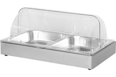 Roll top vitrīna 2xGN1/2 no nerūsējošā tērauda | Adexa CRD2