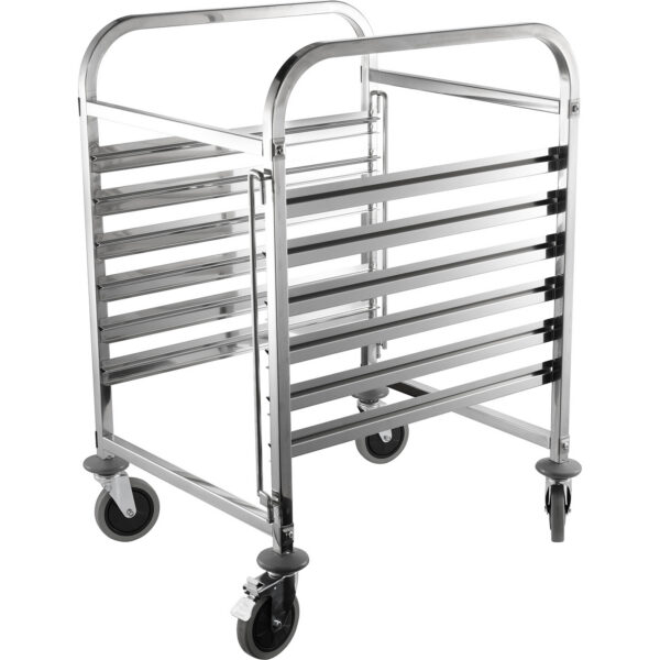 Panna ratiņi 6xGN2/1 paplātes Nerūsējošais tērauds 590x670x970mm Slāņa attālums 80mm | Adexa RT2106