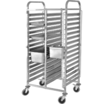 Panna ratiņi 30xGN1/1 paplātes Nerūsējošais tērauds 550x740x1705mm Slāņa attālums 80mm | Adexa RTD1115