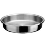 Pasniegšanas un sildīšanas katls ar stikla vāku un nerūsējošā tērauda ieliktni Trīsslāņu krāsots pārklājums ⌀320x120mm Melns | Adexa E0912016 - Image 2