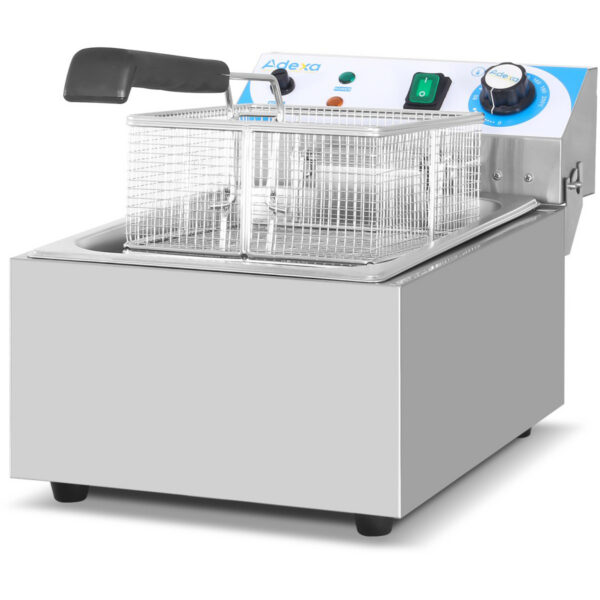 Komerciāls dziļās eļļas fritieris 10 litri 3kW galda virsmai | Adexa WH121A