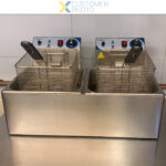 Komerciālais dubultais dziļais tauku cepešpanna 12 + 12 litri 3kW galda virsmai | Adexa WH162A - Image 3