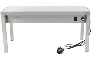 Komerciāls apsildāms virtuves portāls 1 līmenis Nerūsējošais tērauds 1200x335x350mm | Adexa WHESP1203435