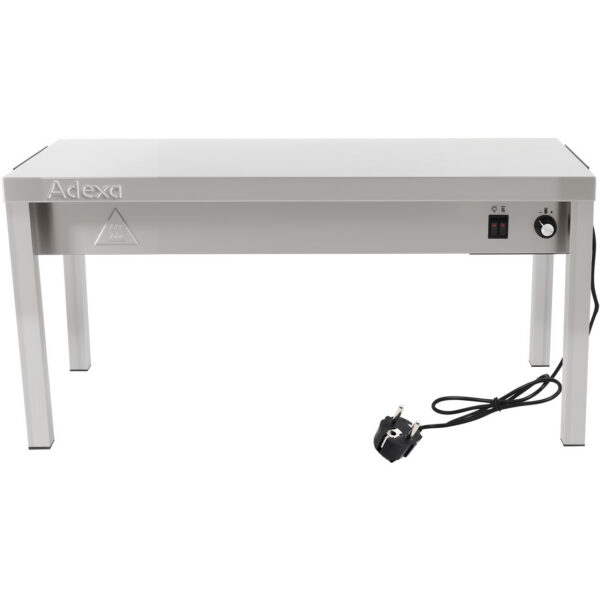 Komerciāls apsildāms virtuves portāls 1 līmenis Nerūsējošais tērauds 1200x335x350mm | Adexa WHESP1203435