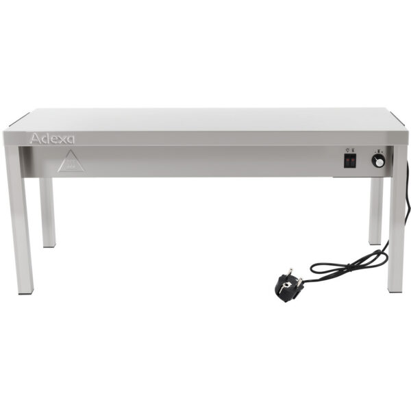 Komerciāla apsildāma virtuves pāreja 1 līmenis Nerūsējošais tērauds 1800x335x350mm | Adexa WHESP1803435